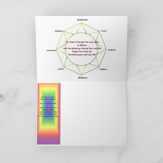 Beltaneの挨拶状 カード (内部)