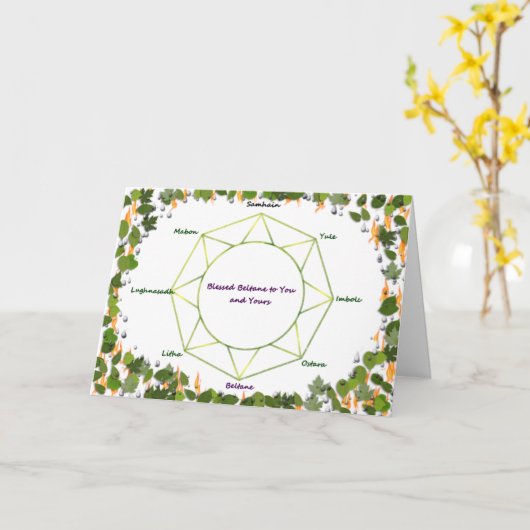 Beltaneの挨拶状 カード (黄色い花)