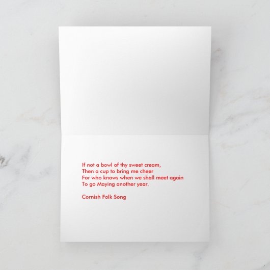 "Beltane挨拶" カード (内部)