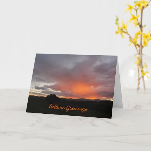 "Beltane挨拶" カード (黄色い花)