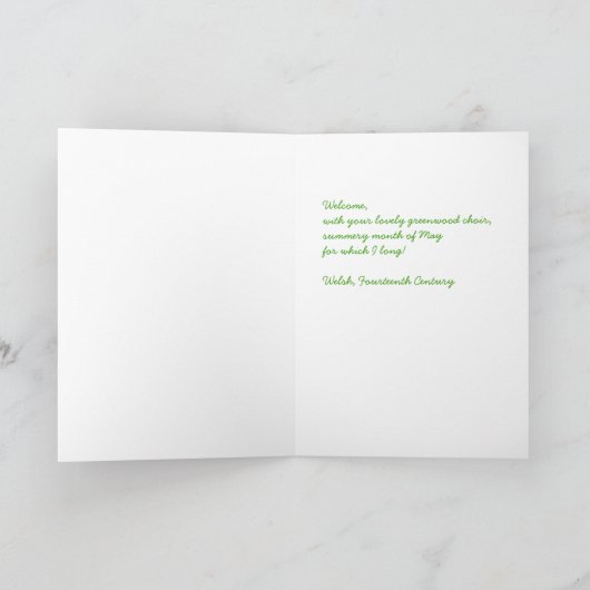 "Beltane挨拶" カード (内部)