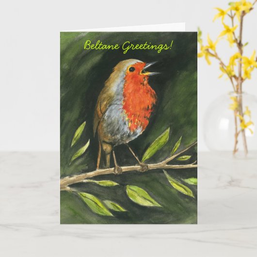 "Beltane挨拶" カード (黄色い花)