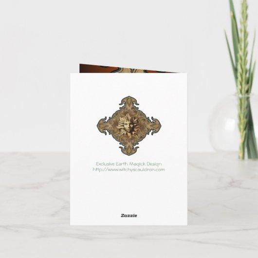 Beltane日曜日の妖精Notecard カード (裏面)