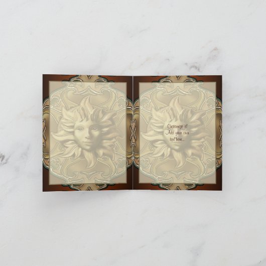 Beltane日曜日の妖精Notecard カード (内部)