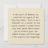 Beltane Blessings May Day Kitten Folklore Flat シーズンカード (裏面)