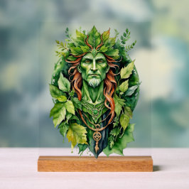 Beltane Celtic Greenman Forest God Sabbat Altar アクリルサイン