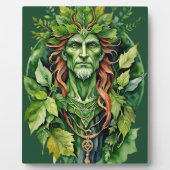 Beltane Celtic Greenman Forest God Sabbat Altar フォトプラーク (正面)