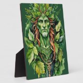 Beltane Celtic Greenman Forest God Sabbat Altar フォトプラーク (側面)