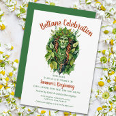 Beltane Celtic Greenman Forest God Sabbat Party 招待状