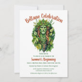 Beltane Celtic Greenman Forest God Sabbat Party 招待状 (正面)