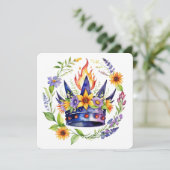 Beltane Fire Crown Summer Floral Sabbat シーズンカード (スタンド正面)