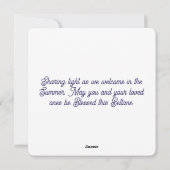 Beltane Fire Crown Summer Floral Sabbat シーズンカード (裏面)