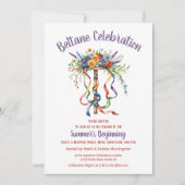 Beltane Maypole Summer Floral Sabbat Party 招待状 (正面)