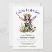 Beltane Summer Fairy Floral Sabbat Party 招待状 (正面)