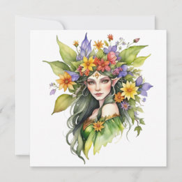 Beltane Summer Fairy Floral Wicca Sabbat  シーズンカード