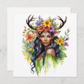 Beltane Summer Fairy Floral Wicca Sabbat  シーズンカード (正面/裏面)