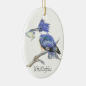 Belted Kingfisher – 鳥、自然 セラミックオーナメント (右)
