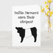 Beltieの農家は彼等の縞で飾ります-ハッピーバースデーを得ます カード (黄色い花)