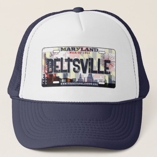 Beltsville Maryland flag license plate hat キャップ (正面)