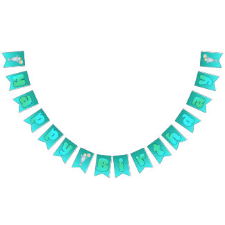 Beluga Boo Happy Birthday Bunting Banner  バンティングフラッグ