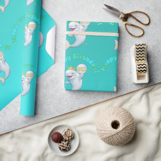 Beluga Boo Wrapping Paper ラッピングペーパー (クラフト)
