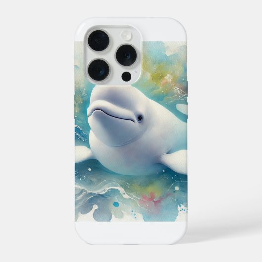 Beluga whale 160924AREF142 - Watercolor iPhoneケース (裏面)
