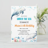 Beluga Whale birthday invitation 招待状 (スタンド正面)
