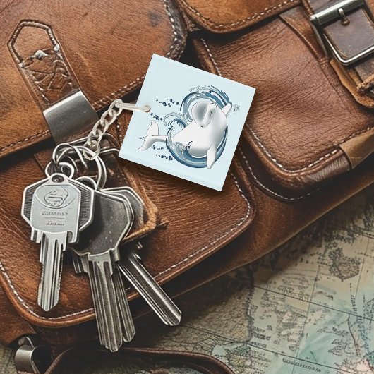 Beluga Whale Blue キーホルダー