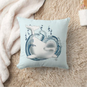 Beluga Whale Blue クッション (ブランケット)