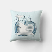 Beluga Whale Blue クッション (裏面)