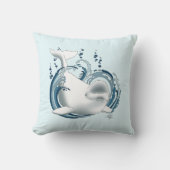 Beluga Whale Blue クッション (正面)