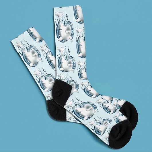 Beluga Whale Blue ソックス