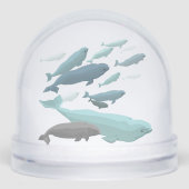 Beluga Whale Snow Globe Custom Whale Snow Globe (正面)