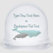 Beluga Whale Snow Globe Custom Whale Snow Globe (裏面)