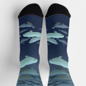 Beluga Whale Socks  Whale Art Socks Customize ソックス (上部)