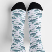 Beluga Whale Socks  Whale Art Socks Customize ソックス (上部)