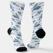 Beluga Whale Socks  Whale Art Socks Customize ソックス (傾斜あり)