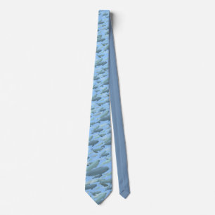 Beluga Whale Ties Blue Beluga Whales Neckties ネクタイ