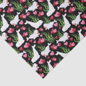 Beluga Whale Valentine's Tissue Paper in Black 薄葉紙 (詳細)