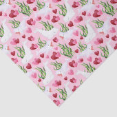 Beluga Whale Valentine's Tissue Paper in Pink 薄葉紙 (詳細)