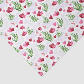 Beluga Whale Valentine's Tissue Paper in White 薄葉紙 (詳細)