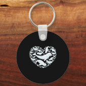 Beluga Whales Valentine Days For Kids Boy Girl Men キーホルダー (正面)