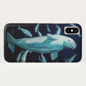 Beluga Wheel iPhoneXケース頭が切れる鯨電話ケース Case-Mate iPhoneケース (裏面(横))