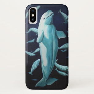 Beluga Wheel iPhoneXケース頭が切れる鯨電話ケース iPhone X ケース