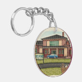 Belvoirの基本的な卒業生(パーソナライズな) キーホルダー (正面左)