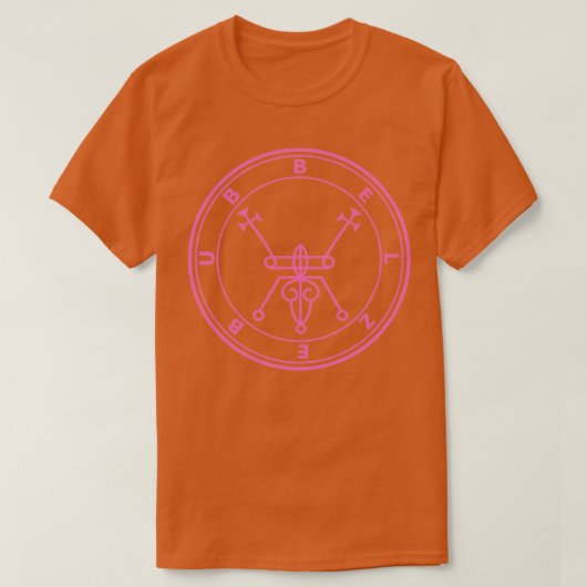 Belzebub Sigil悪魔の出現を表す Tシャツ (デザイン正面)