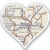 Belzoni MSヴィンテージの地図 シール (正面)