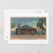 Bemidji, MN -州ビルの暖炉の眺め ポストカード (正面/裏面)