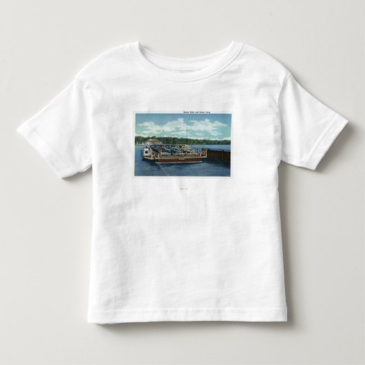 BemusのポイントおよびStowフェリーの眺め トドラーTシャツ (正面)