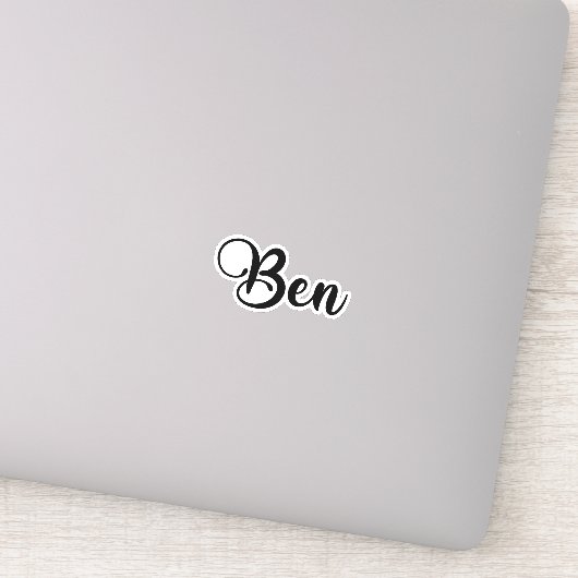 Benの名前 - 手書きカリグラフィー シール (詳細)